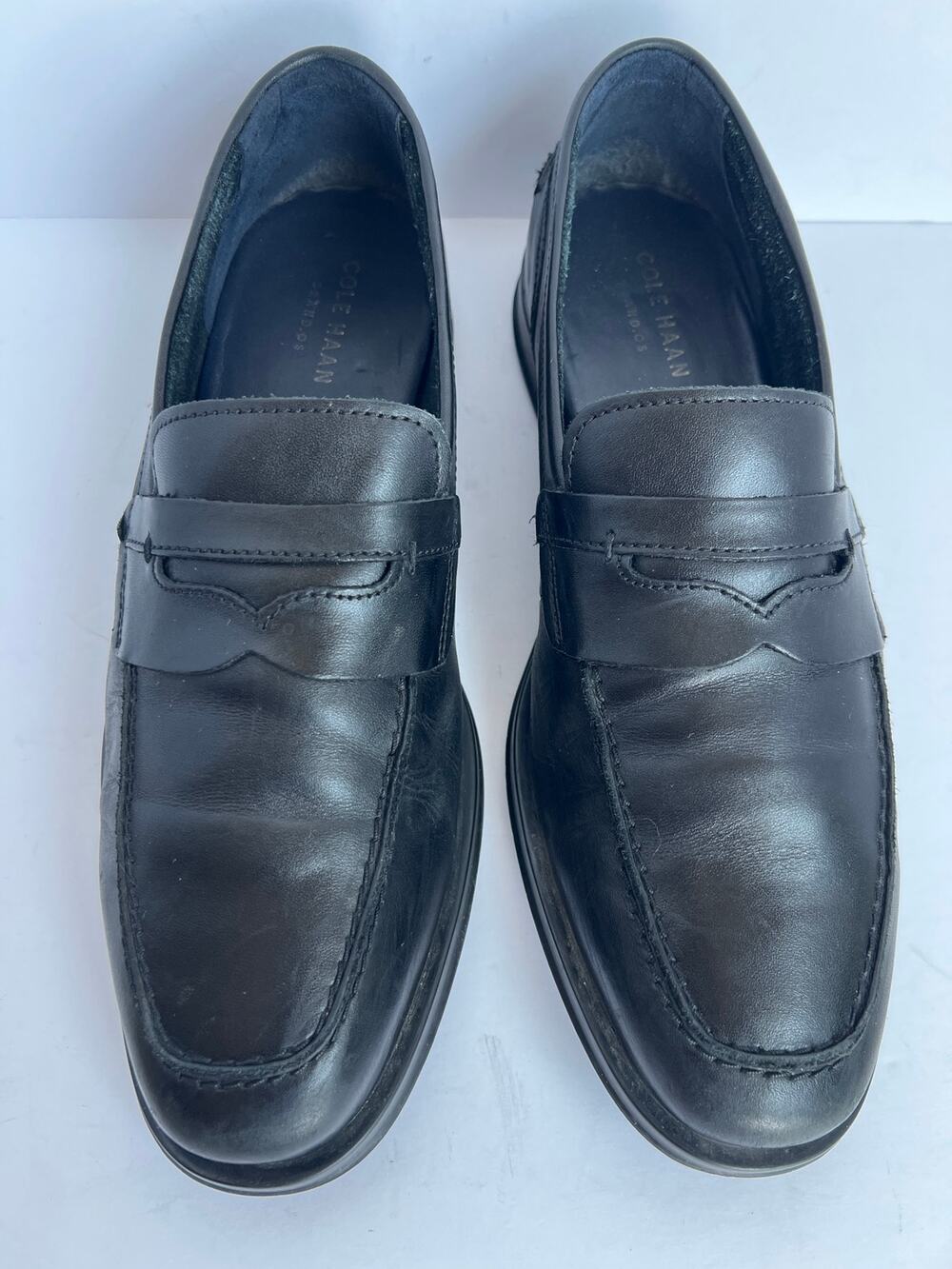 Cole Haan Grand OS Black Leather Penny Loafers Dress Casual Shoes Mens 9.5 M